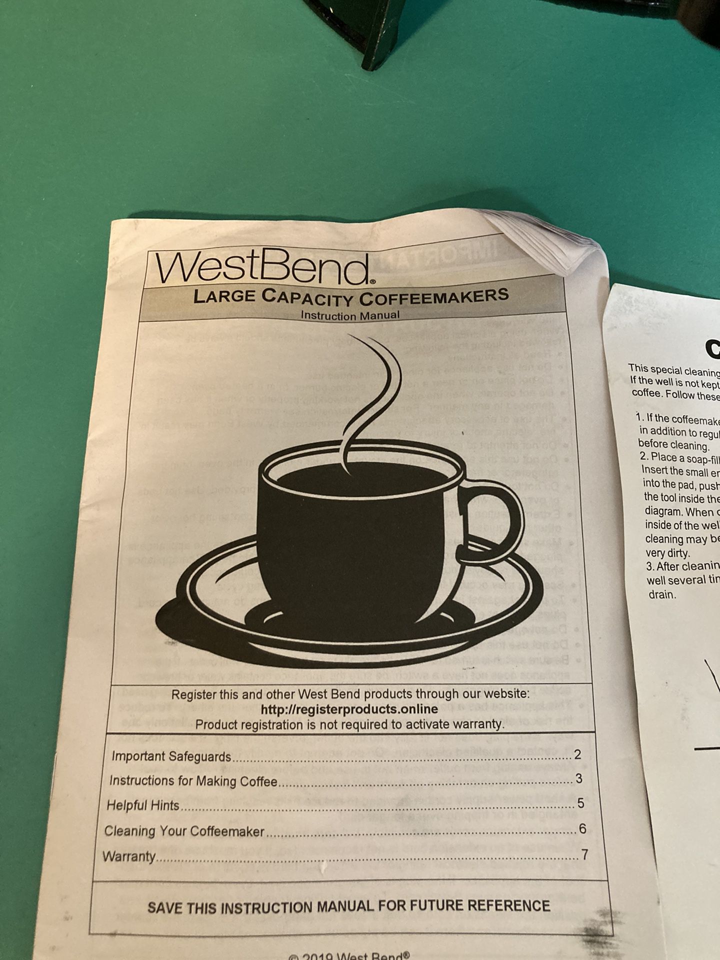 West Bend® 100 Cup Aluminum Classic Urns Coffee Maker - 14 1/2Dia x 23H