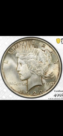 1922 Toned Peace Dollar 