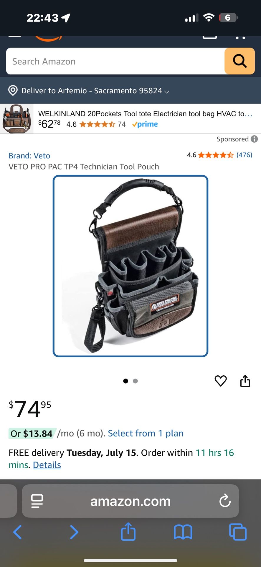 Veto Pro Pac Tool Bag TP4
