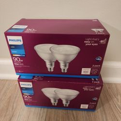 Philips LED 90w 10w LED Indoor Outdoor PAR 38 Flood Light E26 - 2 bulbs per box