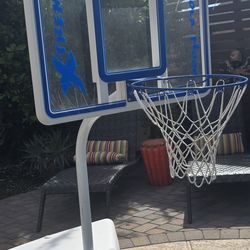 Pool basketball hoop