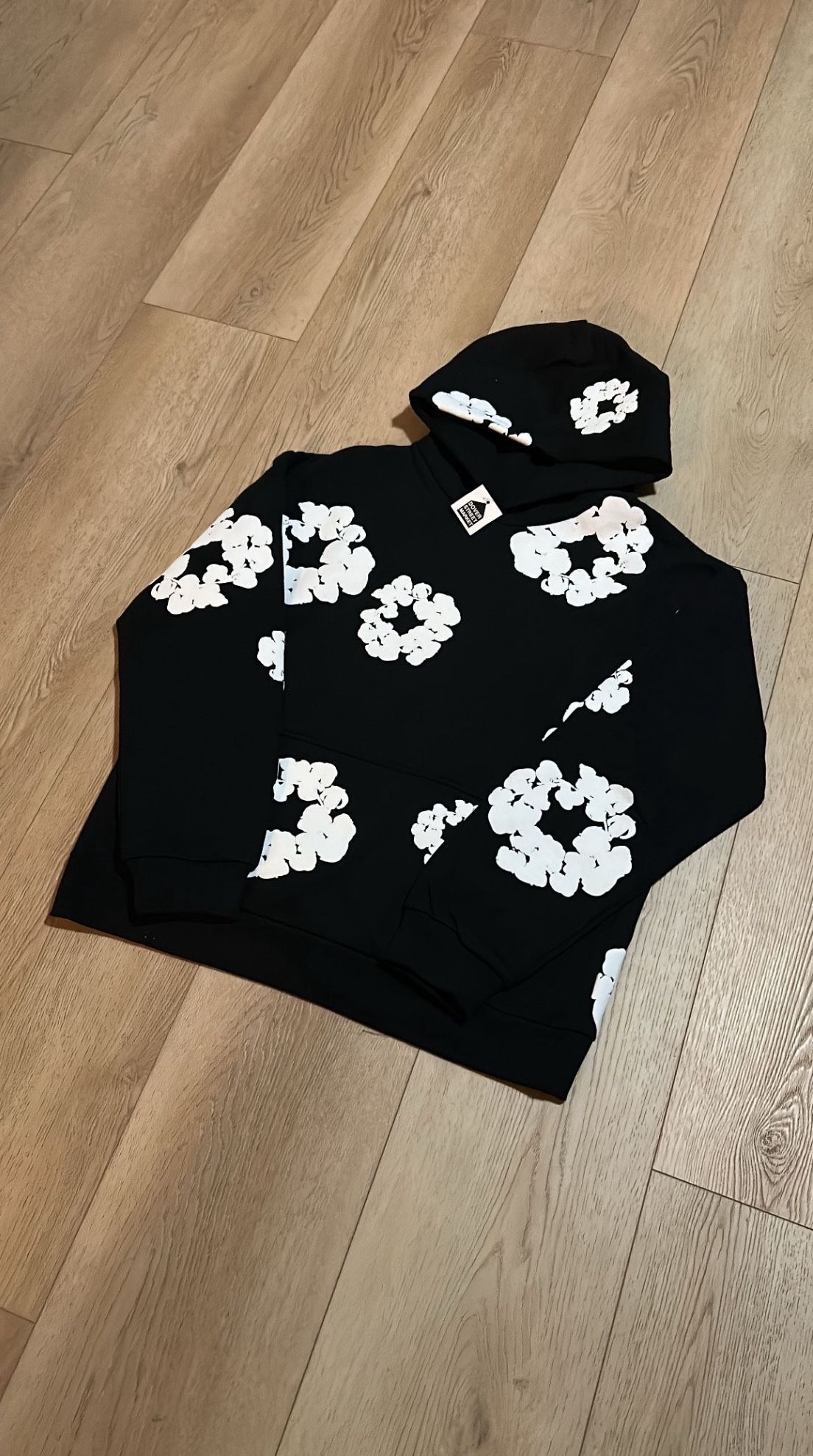 Black And white Denim Tears Hoodie New Size L