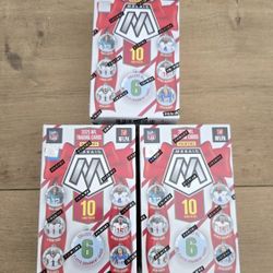 For Sale:
Brand New Still Sealed 2025 NFL Trading Cards Panini Mosaic NFL Holiday Box