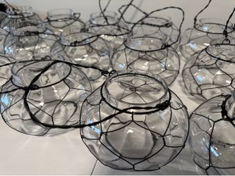 18 Decorative Glass Hanging Candle Holders / Vases