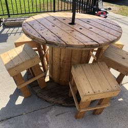 Round Wooden Table