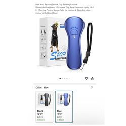 Brand new New Anti Barking Device,Dog Barking Control Devices,Rechargeable Ultrasonic Dog Bark Deterrent up to 16.4 Ft Effective Control Range Safe fo