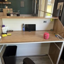 Wooden reception podium