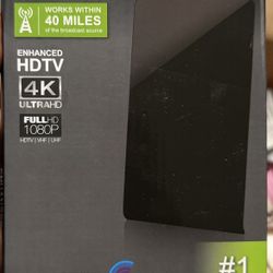 UltraPro Indoor Flat-Panel HDTV Antenna (40 Mile Range) – Open Box