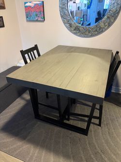 Dining Table with Black Chairs