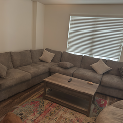 Sectional Sofa brown suede  - moving, cannot take with us!