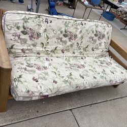 Solid wood oak futon 27 X 36 X 83