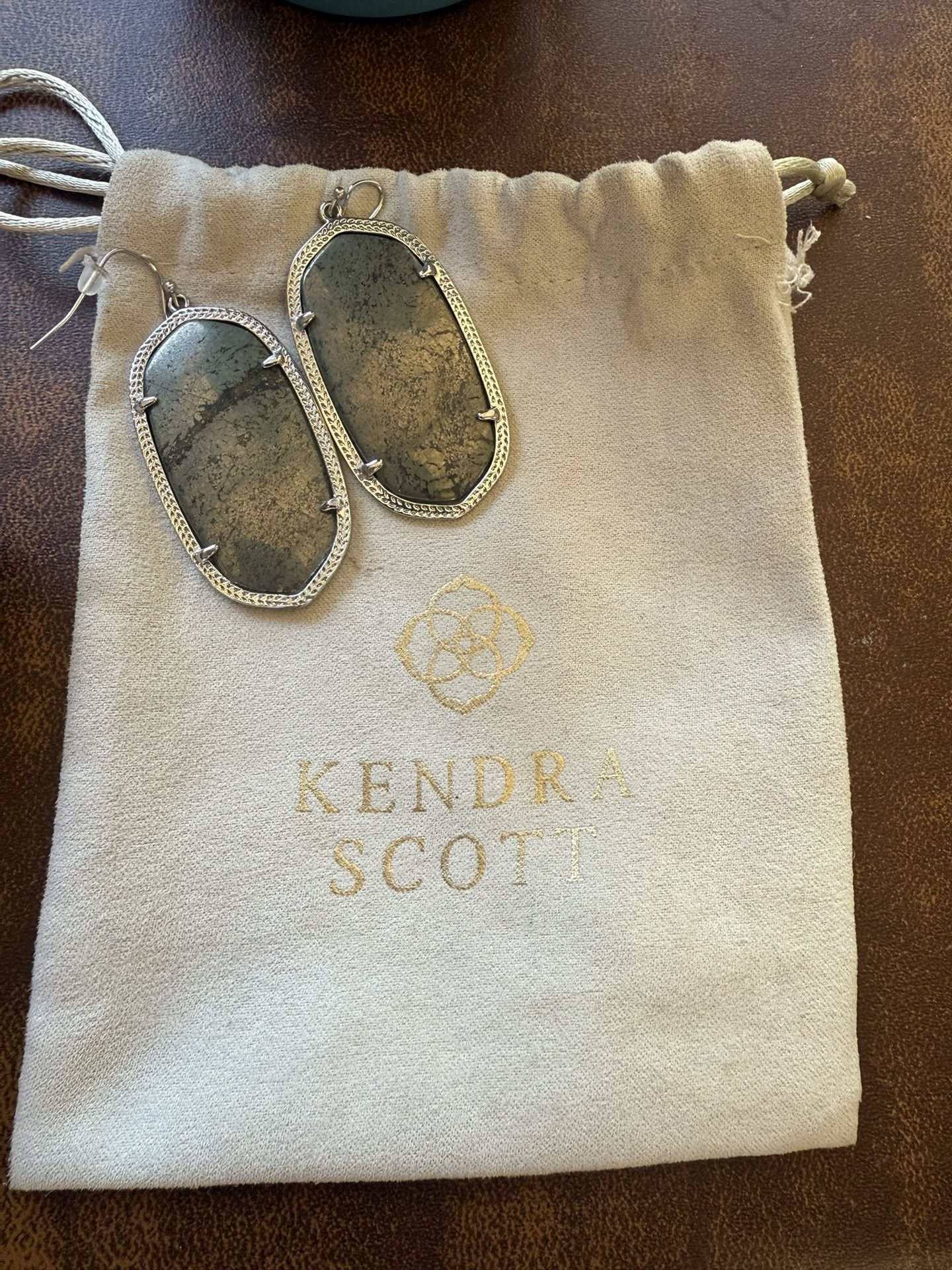 Kendra Scott Gunmetal Pyrite Danielle Earrings