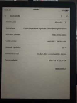 Kindle Paperwhite Signature Edition 11th Gen