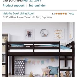 Kids Loft Bed Frame /twin Mattress 
