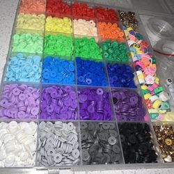 5342 PCS Clay Beads for Friendship Bracelets Making Kit, 24 Rainbow Colors Jewelry Making Kit