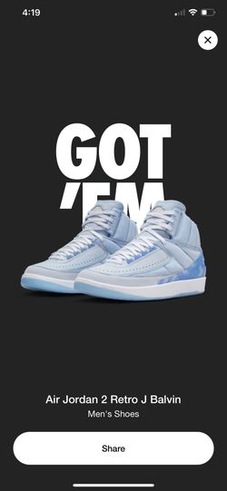 J Balvin Jordan 2 Retro size 6