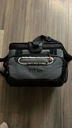 Titan by Arctic Zone 48 Can Zipperless HardBody Cooler in sharkskin gray.