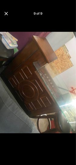 Bar . mirror and liquor cabinet