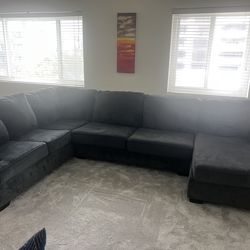 Dark Blue Sectional Couch