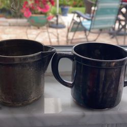 Vintage BENEDICT INDESTRUCTO Silver Plated Sugar (1273) & Creamer (1275).
