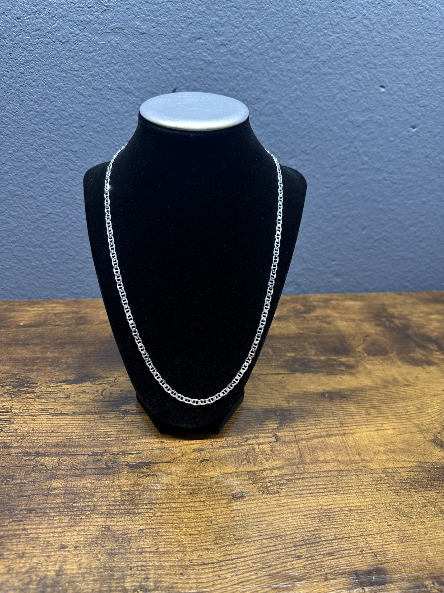 22” 925 Sterling Silver Gucci Mariner Necklace