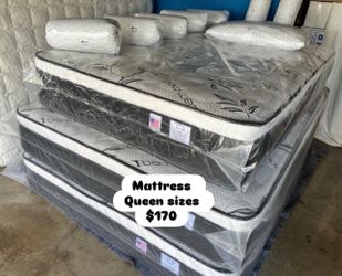 ✨Mattress pillow top  🔸12” inches 🟢Queen $170 🟡Full $150 🟠Twin $130 🔴King $300 🔵Cal king $300 ☑️Delivery available $20🚚