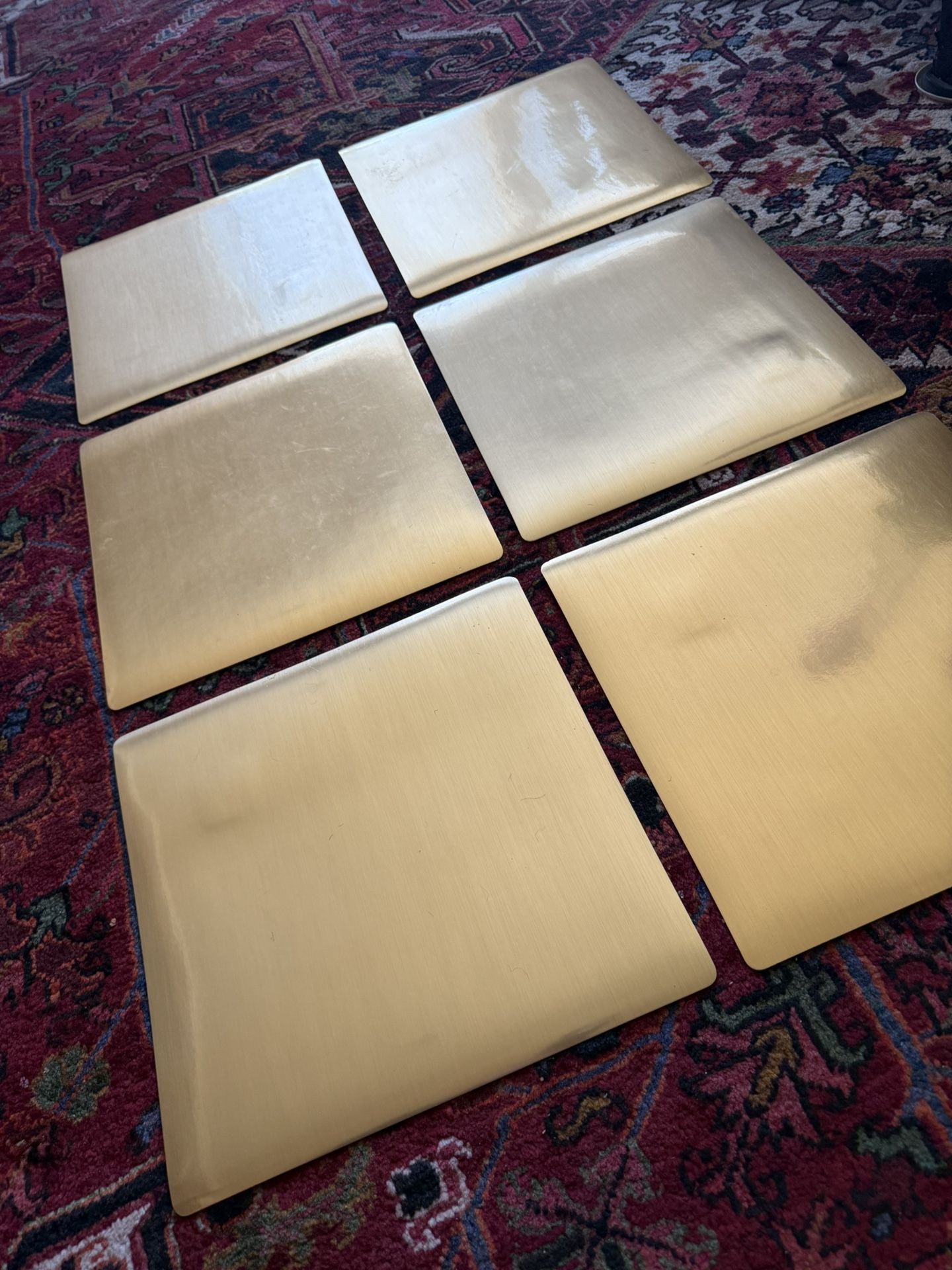 Vintage MCM Art Deco Gold Placemats