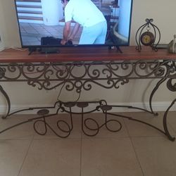 Wrought Iron Entry Table