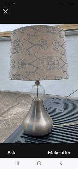 Silverish Colored Table Lamp