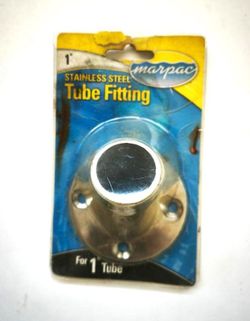 Marpac Cast Stainless Steel Rail Fitting 60° Degree Round Base 1" Tube