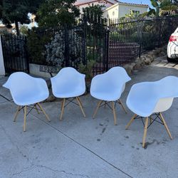Mid Century Modern - Faux Eames Bucket Chairs (set of 4)