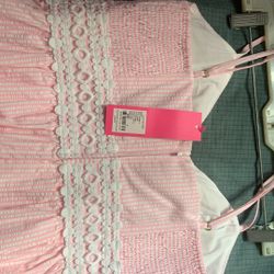 Lilly Pulitzer Summer Dress. Very Beautiful And Top Quality Material. Pink And White Color. Size 6 . New With Tags.