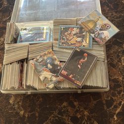 Box of assorted basketball /footballs cards (Topps&ActionPacked/NFLProSet