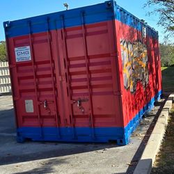 20FT Steel Storage Container - Red & Blue - Heavy Duty - CMG