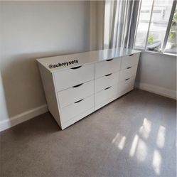 White 9 Drawer Dresser “jumbo” 