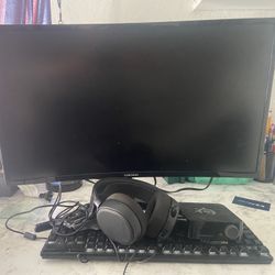 Gaming Monitor And Gaming headset Bundle