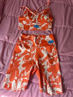 Nike orange sportswear set #activewear #fitness