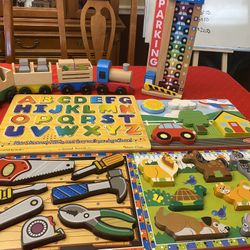 Melissa Doug Puzzles, Train, Counting Parking Garage 