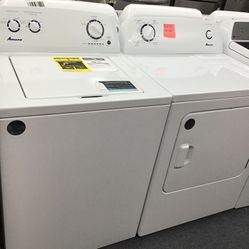 New Scratch And Dent Amana Washer And Dryer Set. 1 Year Warranty 