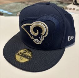 LOS ANGELES RAMS NFL CAP/ HAT-NEW ERA 59FIFTY 7 5/8 NAVY BLUE-GOLD/SHADOW LOGO