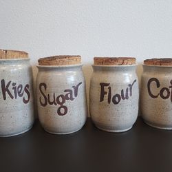 1976 Signed Hand Thrown Pottery Canister Set!