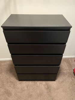 Black 5-Drawer Dresser
