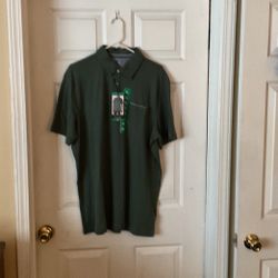 MENS TAHARI GREEN XL DRESS SHIRT NEW NEVER WORN RETAIL $40.00