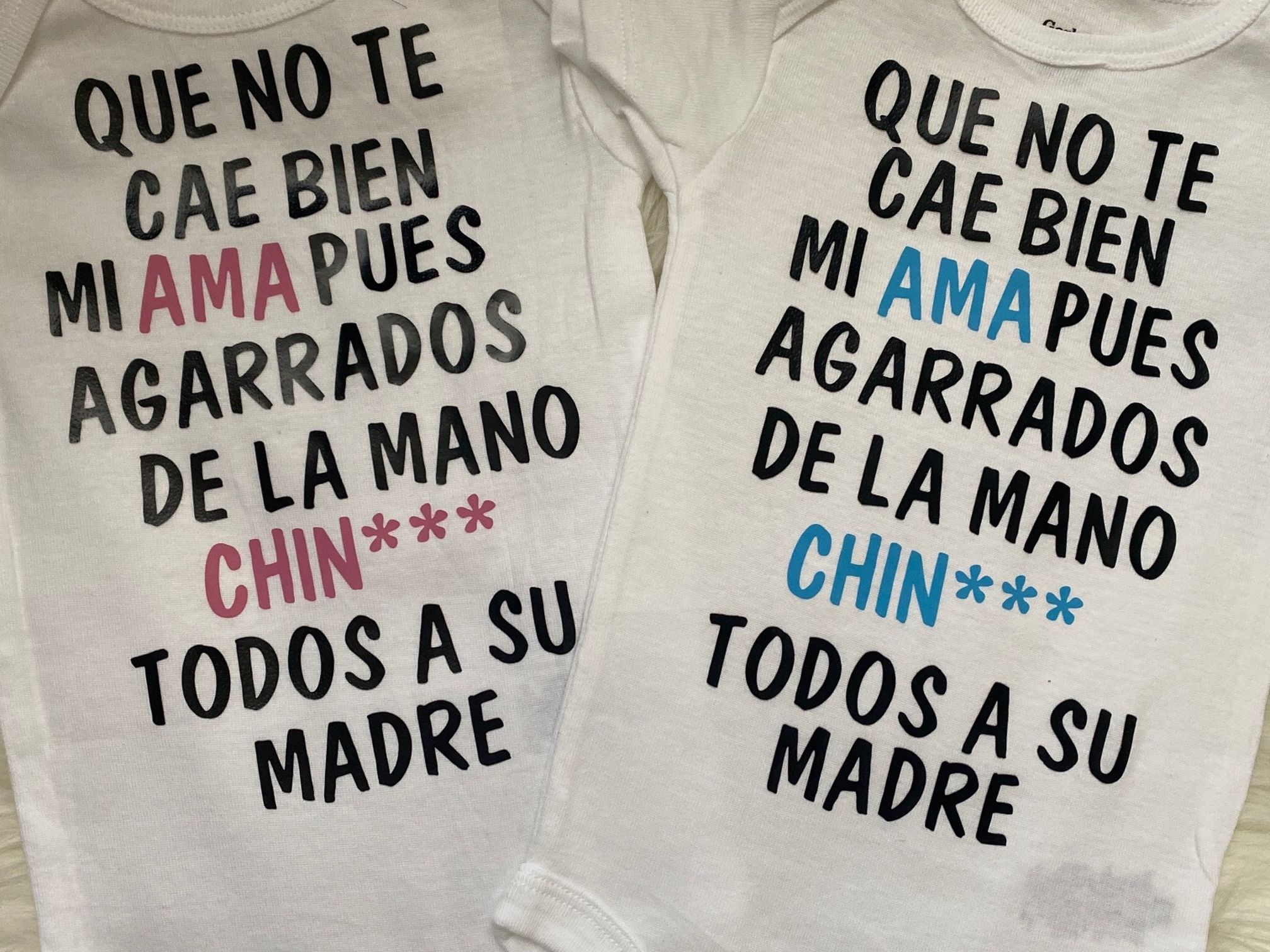 Baby Onesie Pink Or Blue Letters