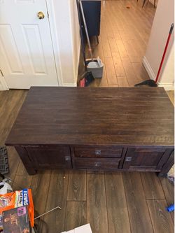 Dark brown coffee table