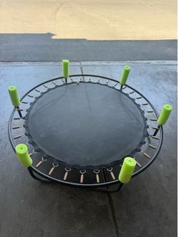 60 inch Mini Trampoline with Green Foam Poles