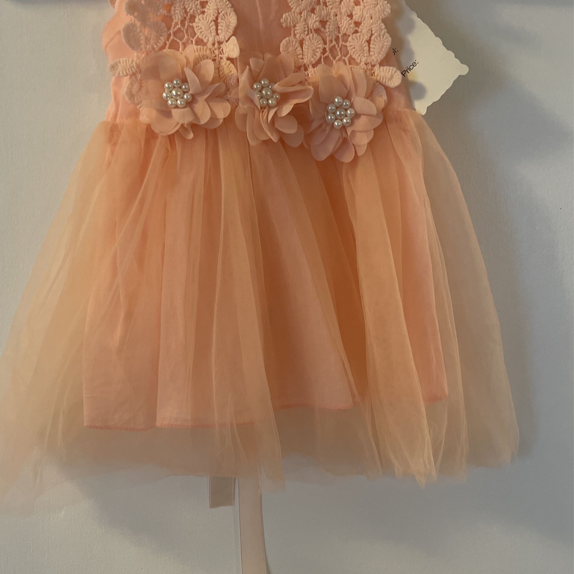 Little Girls Sleeveless Dress Size6/9 Mos, New 