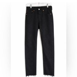Levi's 501 Black Straight Leg Jeans W28 L30Button Fly Classic 