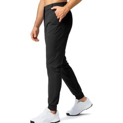 Men's Stretch Golf Joggers with 3 Pockets Slim Fit Sweatpants Work Dress Casual Pants for Men with Belt Loops