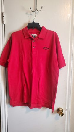 Men's Red Collared Shirt Size M 